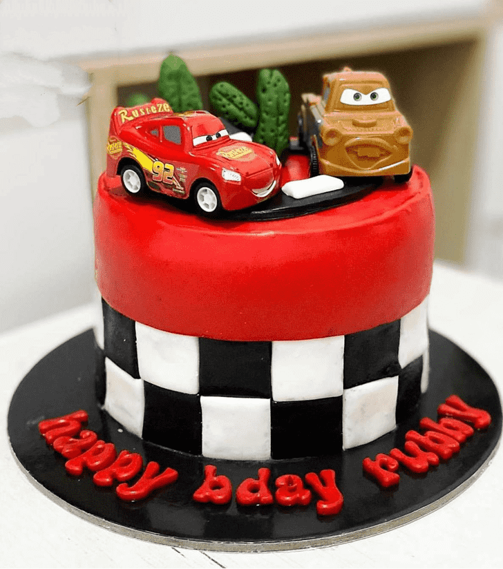 Handsome Lightning Mcqueen Cake