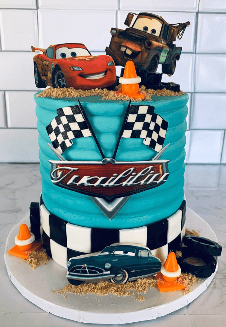 Radiant Lightning Mcqueen Cake