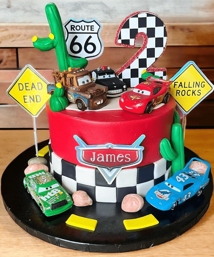 Splendid Lightning Mcqueen Cake