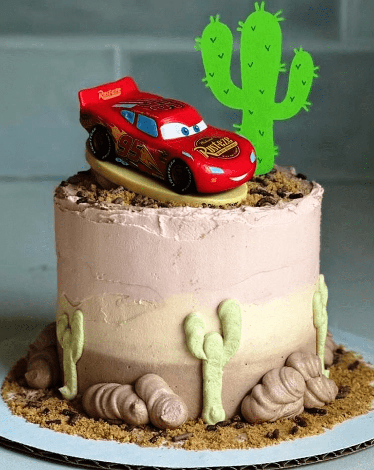 Superb Lightning Mcqueen Cake