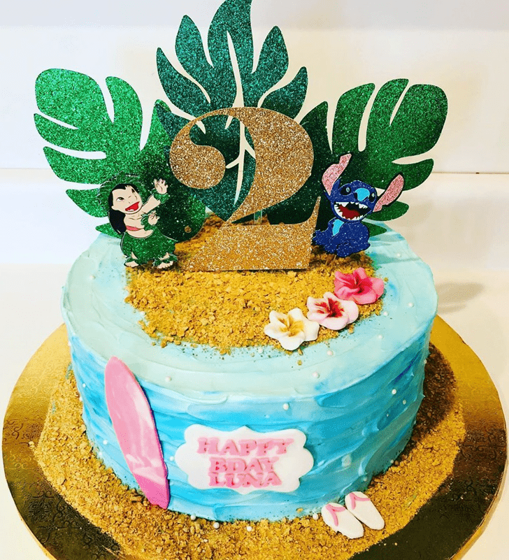 Delicate Lilo and Stitch Cake