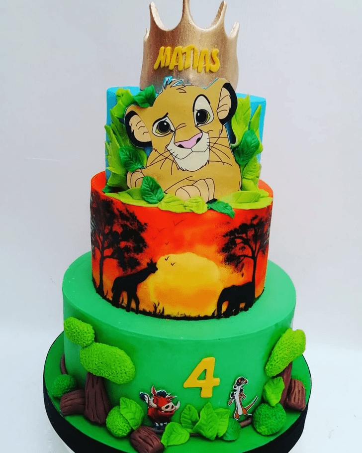 Delicate Lion King Cake