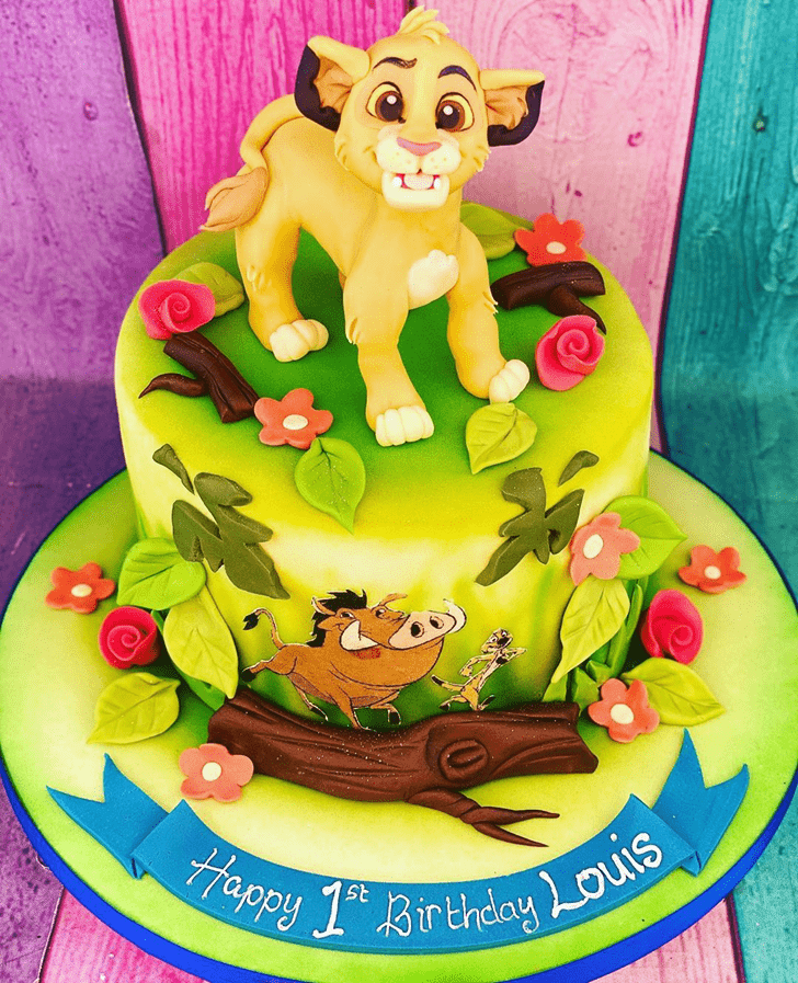 Pretty Lion King Cake