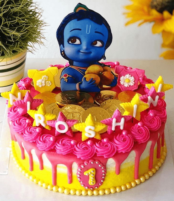 Cute Little Krishna Cake