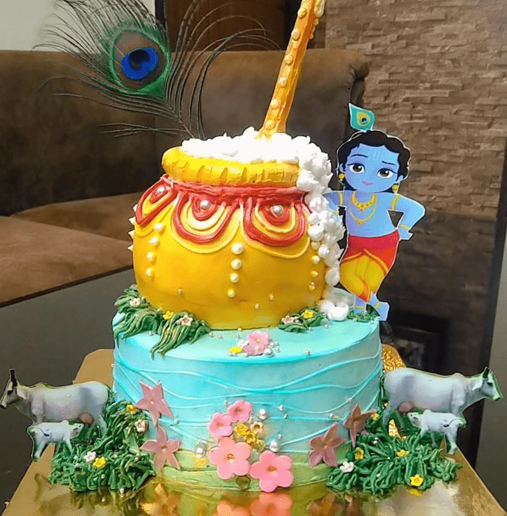 Pleasing Little Krishna Cake
