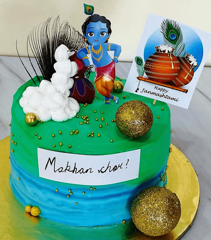 Resplendent Little Krishna Cake