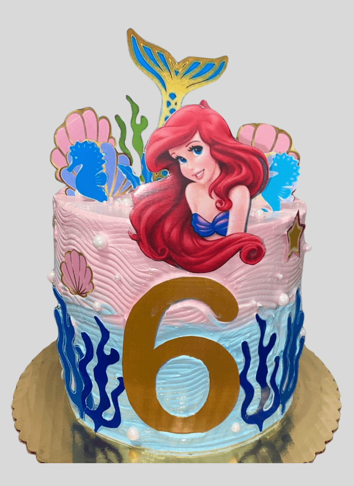 Delicate Little Mermaid Cake