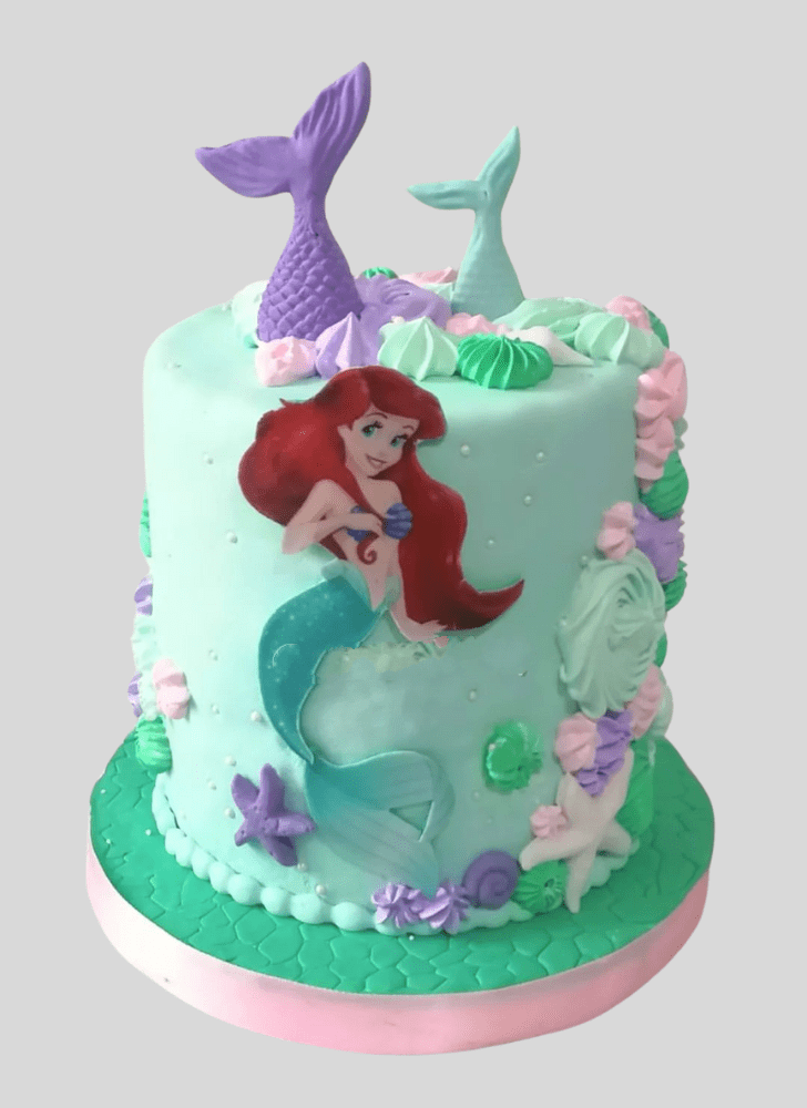 Elegant Little Mermaid Cake