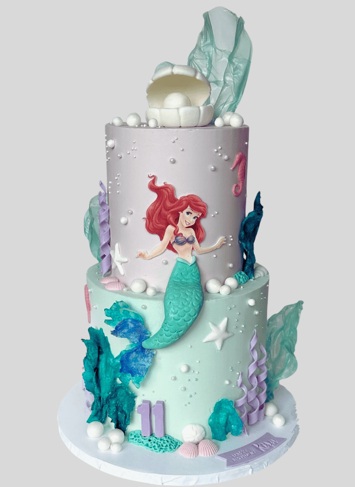 Inviting Little Mermaid Cake