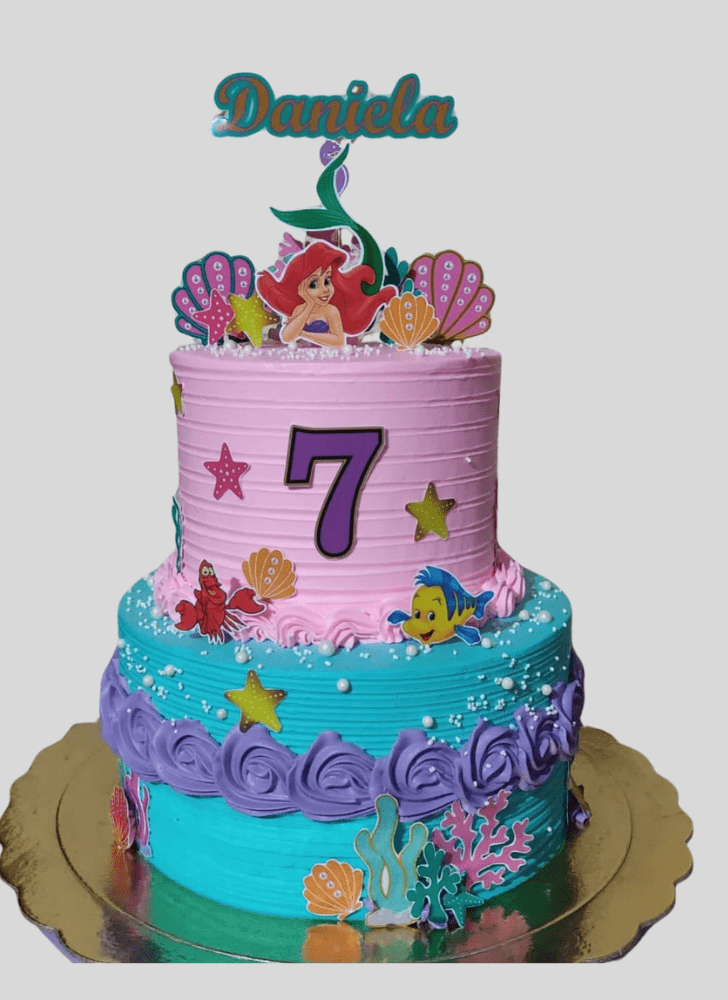 Lovely Little Mermaid Cake Design