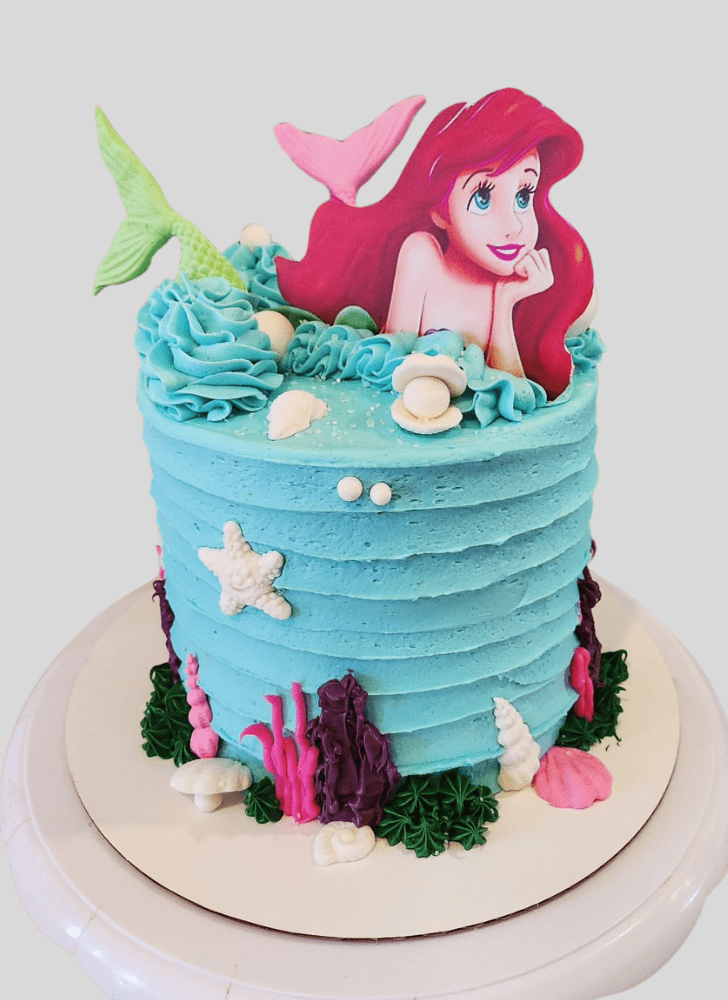 Resplendent Little Mermaid Cake