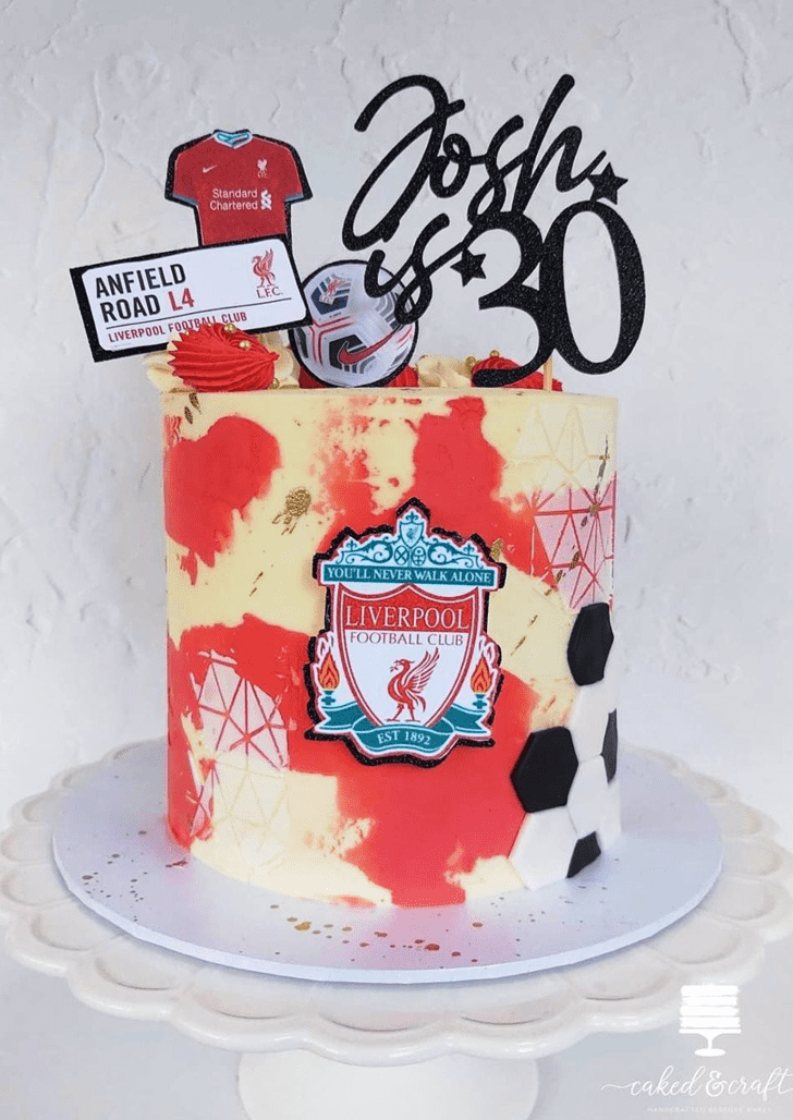 Inviting Liverpool Cake