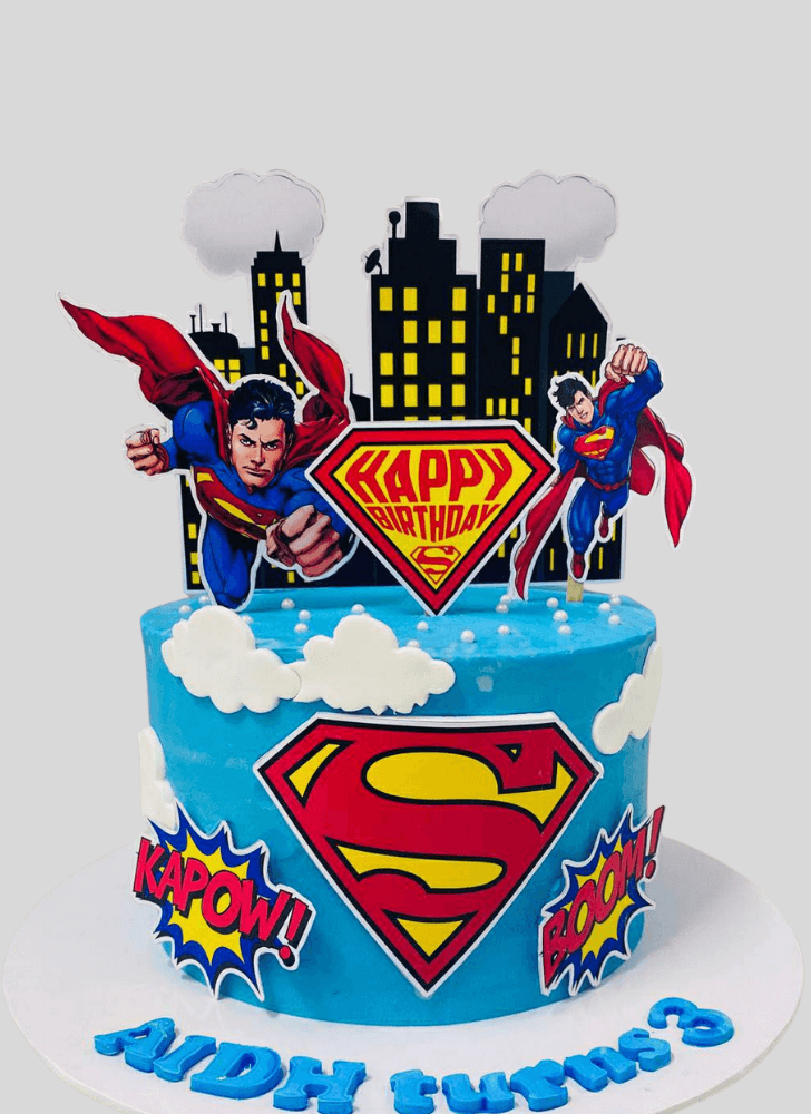 Inviting Man of Steel Cake