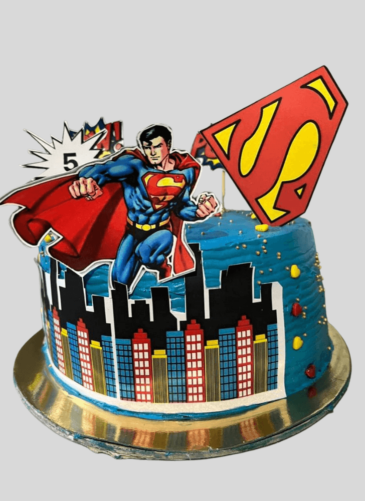 Mesmeric Man of Steel Cake