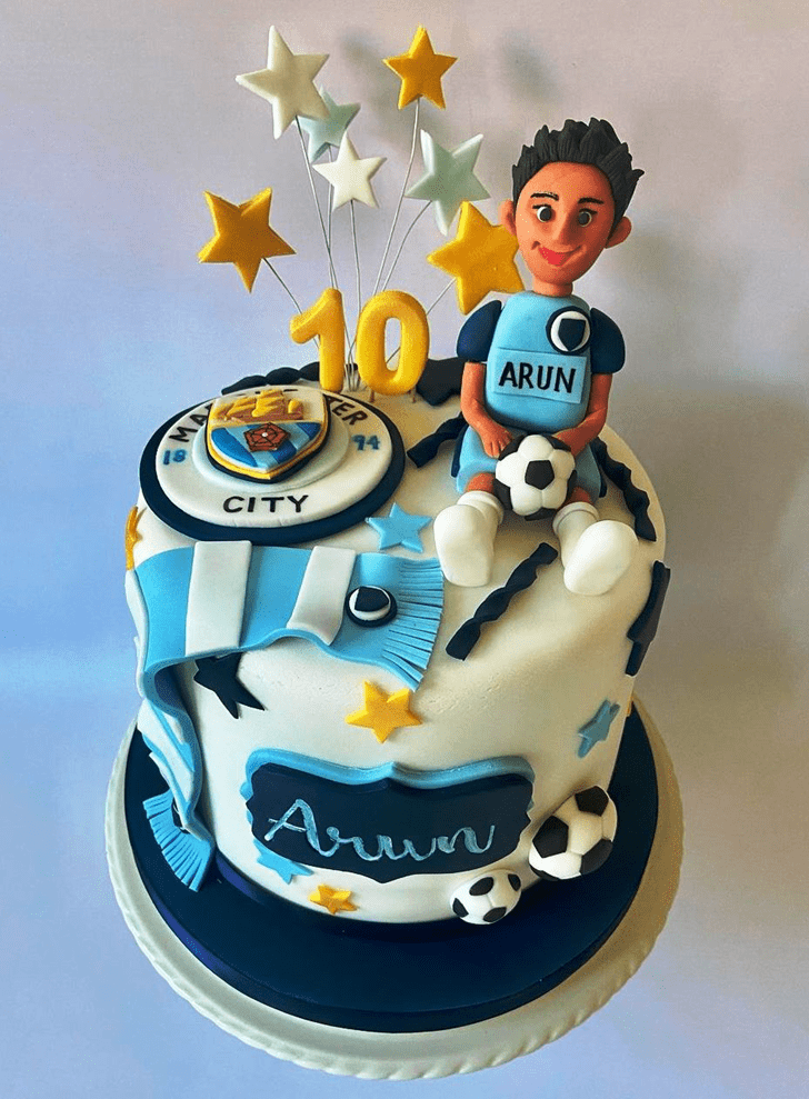 Delicate Manchester City Cake