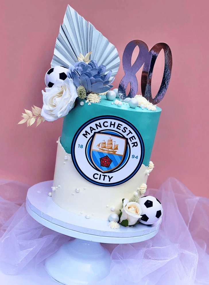 Elegant Manchester City Cake