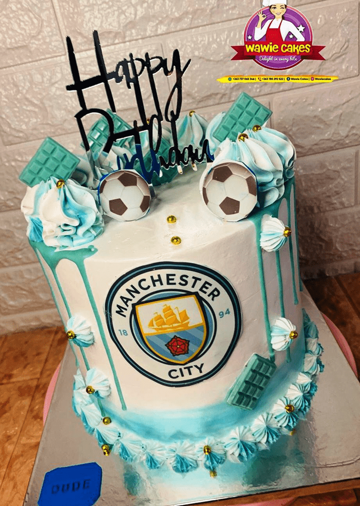 Shapely Manchester City Cake