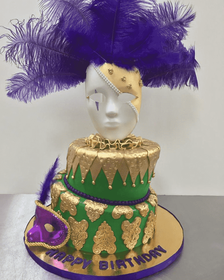 Admirable Mardi Gras Cake Design