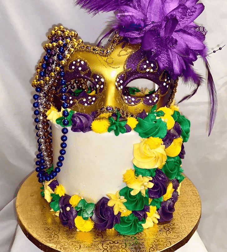 Angelic Mardi Gras Cake