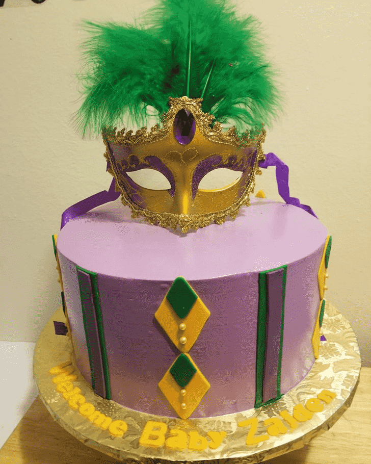 Delightful Mardi Gras Cake