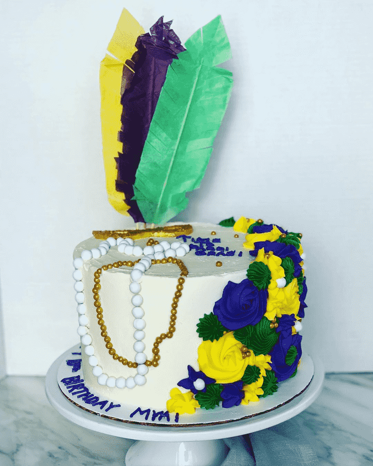 Elegant Mardi Gras Cake