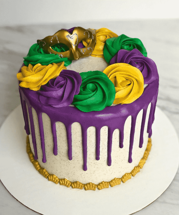 Shapely Mardi Gras Cake