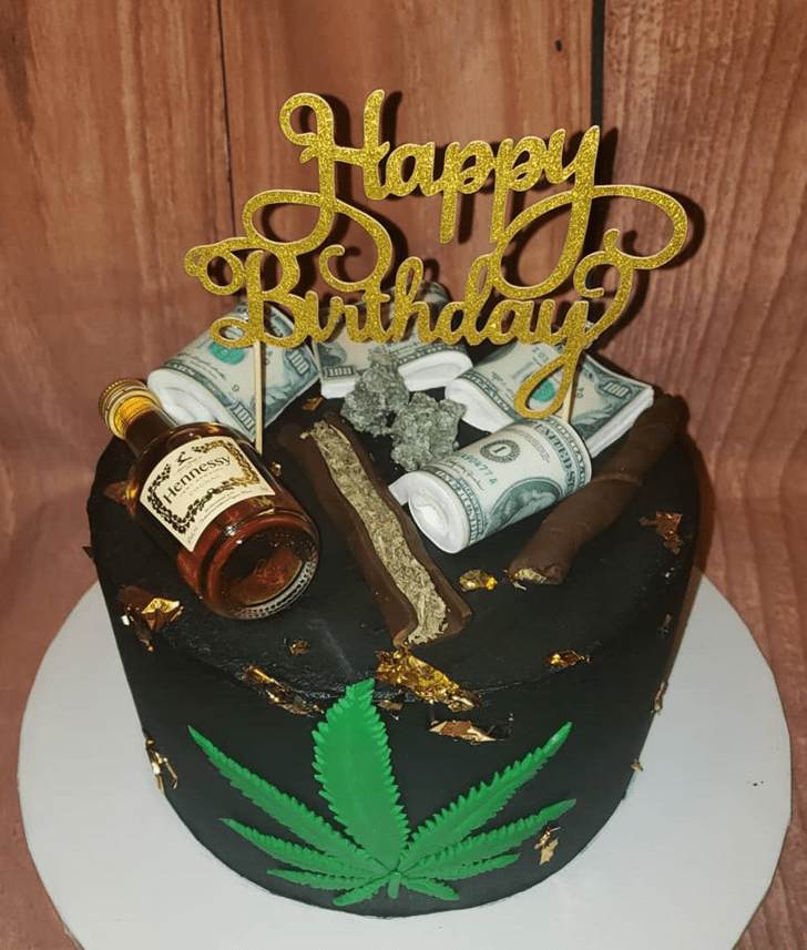 Lovely Marijuana Cake Design