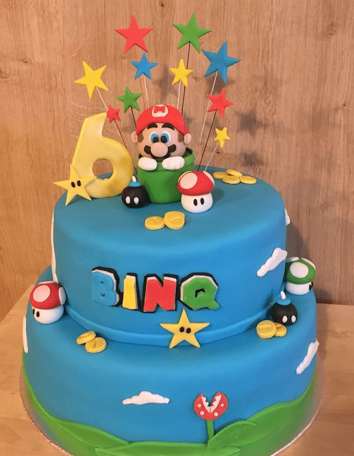 Enticing Mario Cake