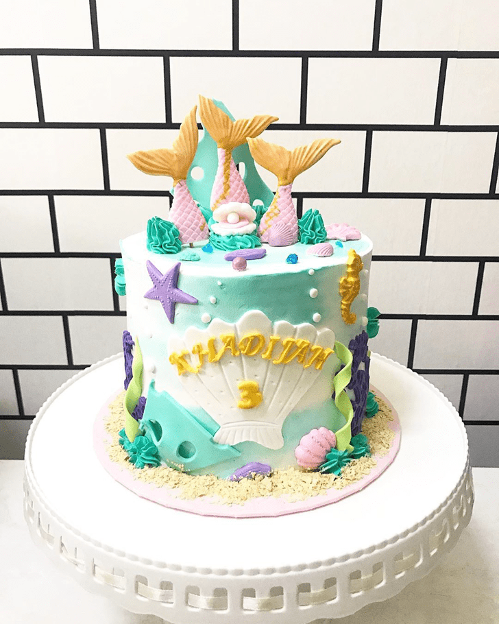 Inviting Mermaid Cake