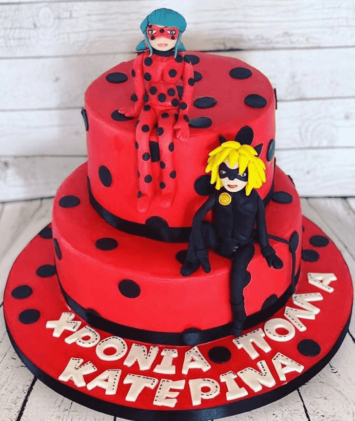 Comely Miraculous Ladybug Cake