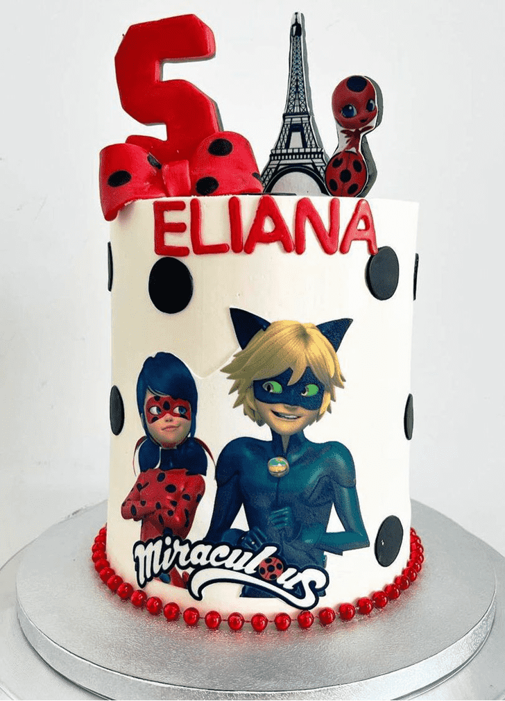 Delicate Miraculous Ladybug Cake