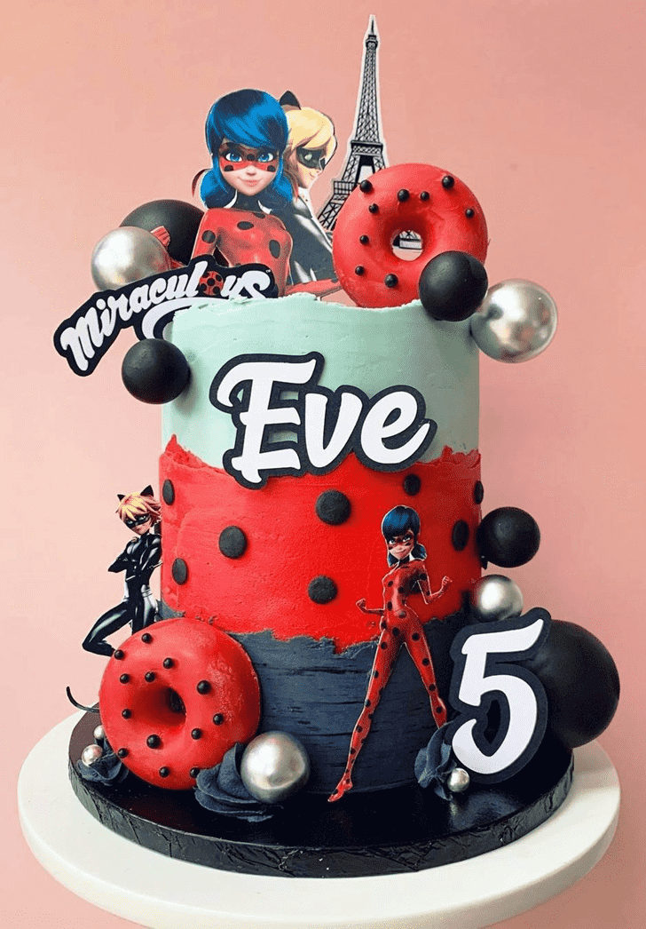 Delightful Miraculous Ladybug Cake