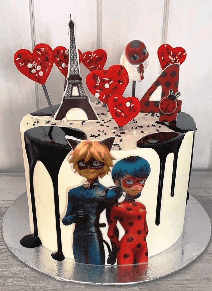 Graceful Miraculous Ladybug Cake