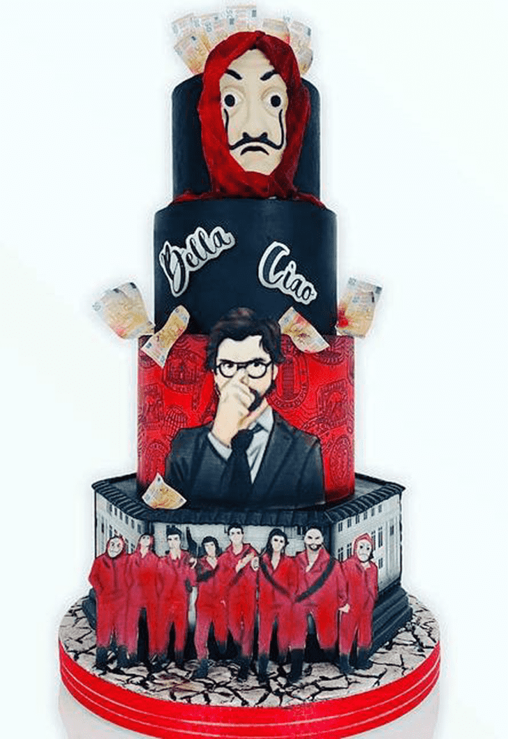 Enticing Money Heist Cake