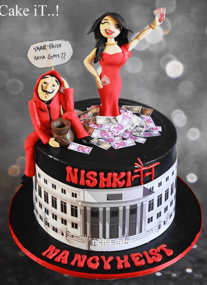 Gorgeous Money Heist Cake