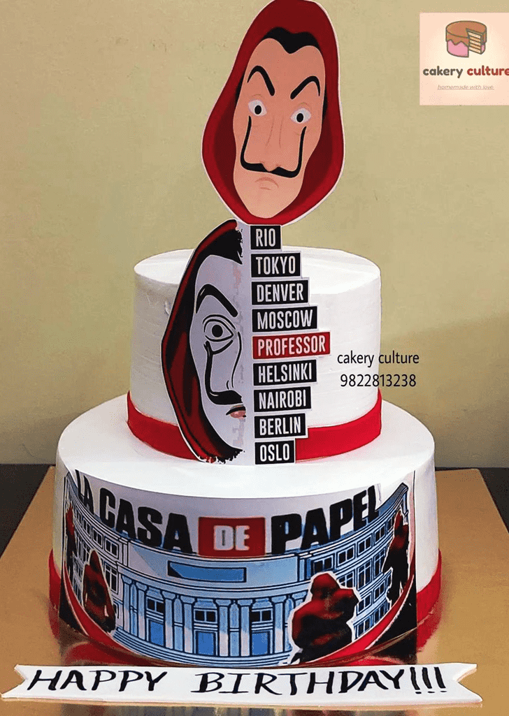 Handsome Money Heist Cake