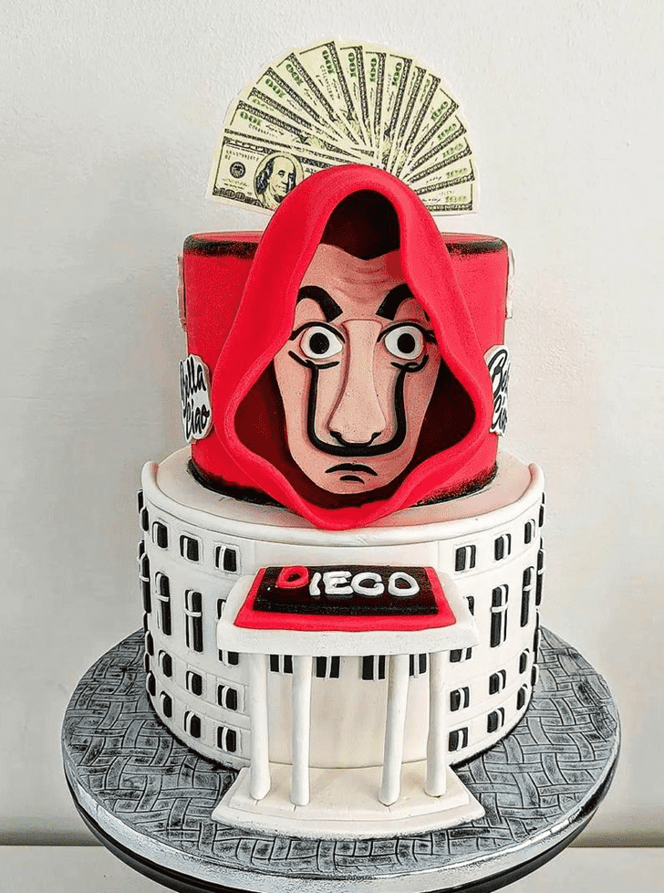 Lovely Money Heist Cake Design