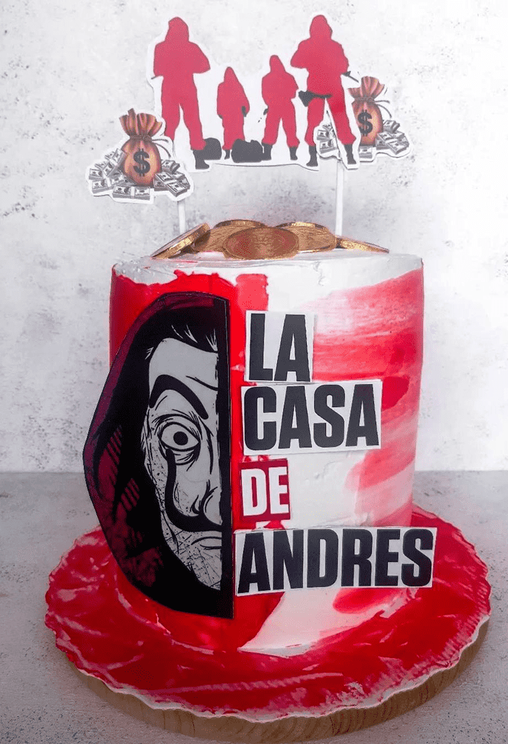 Slightly Money Heist Cake