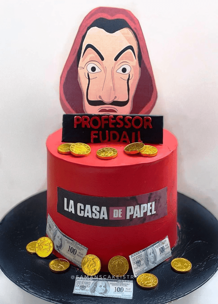 Wonderful Money Heist Cake Design