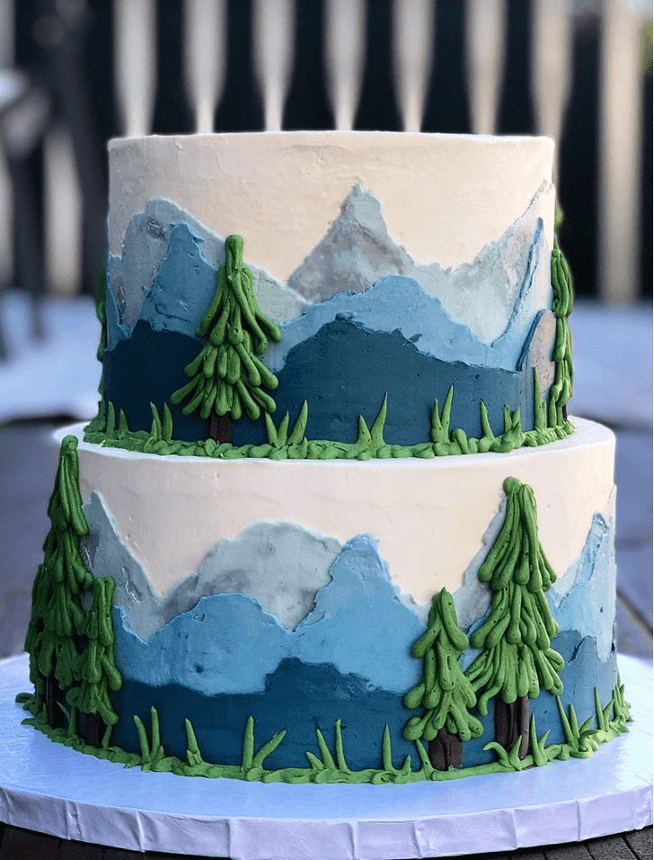 Elegant Mountain Cake
