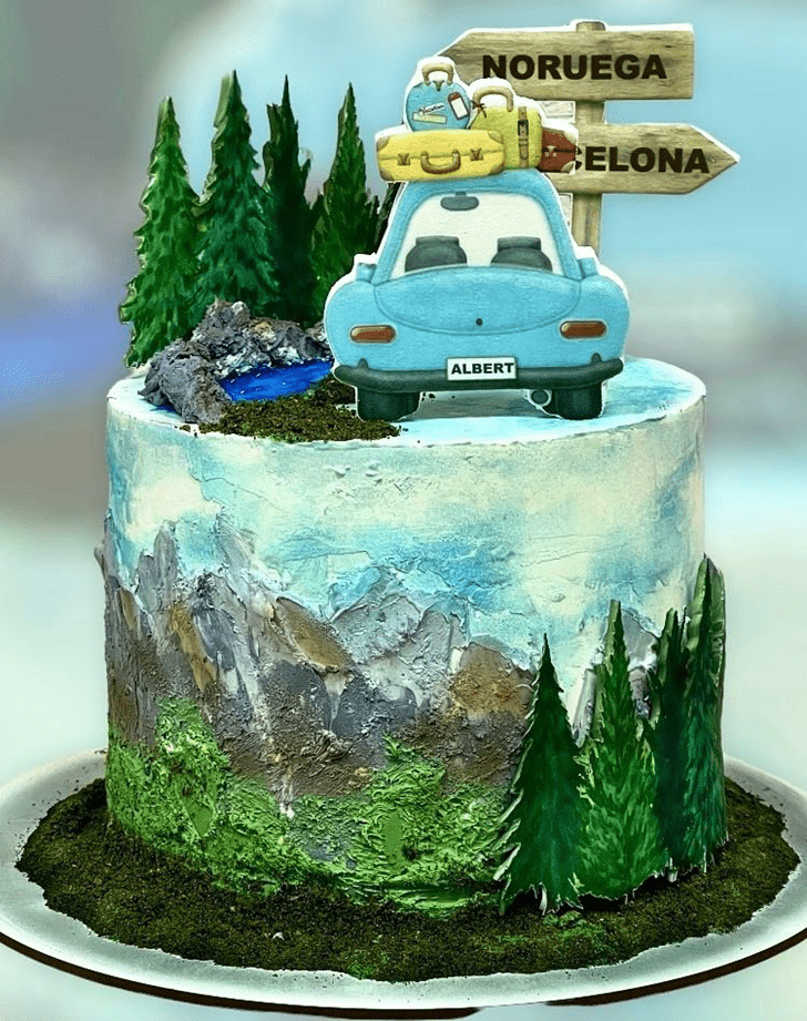 Wonderful Mountain Cake Design