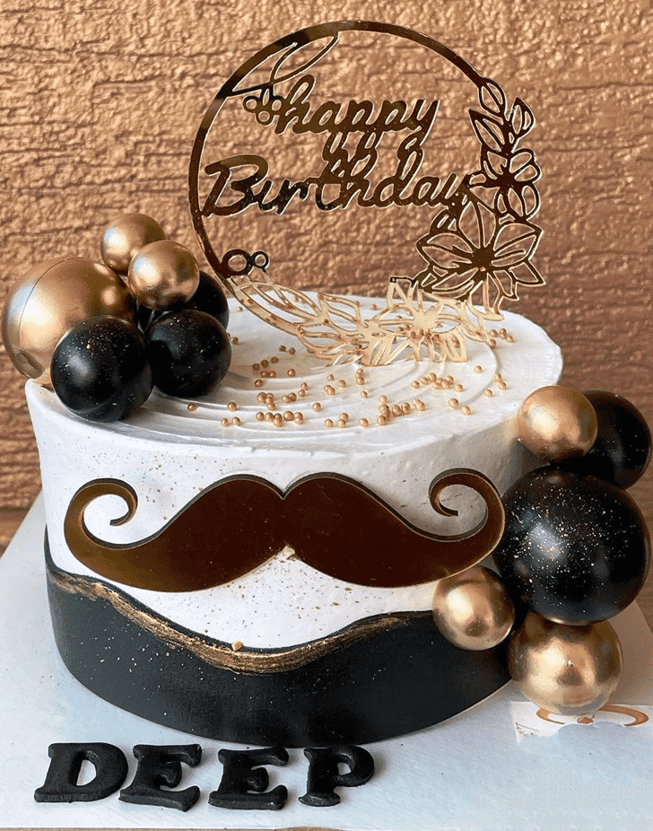 Elegant Moustache Cake