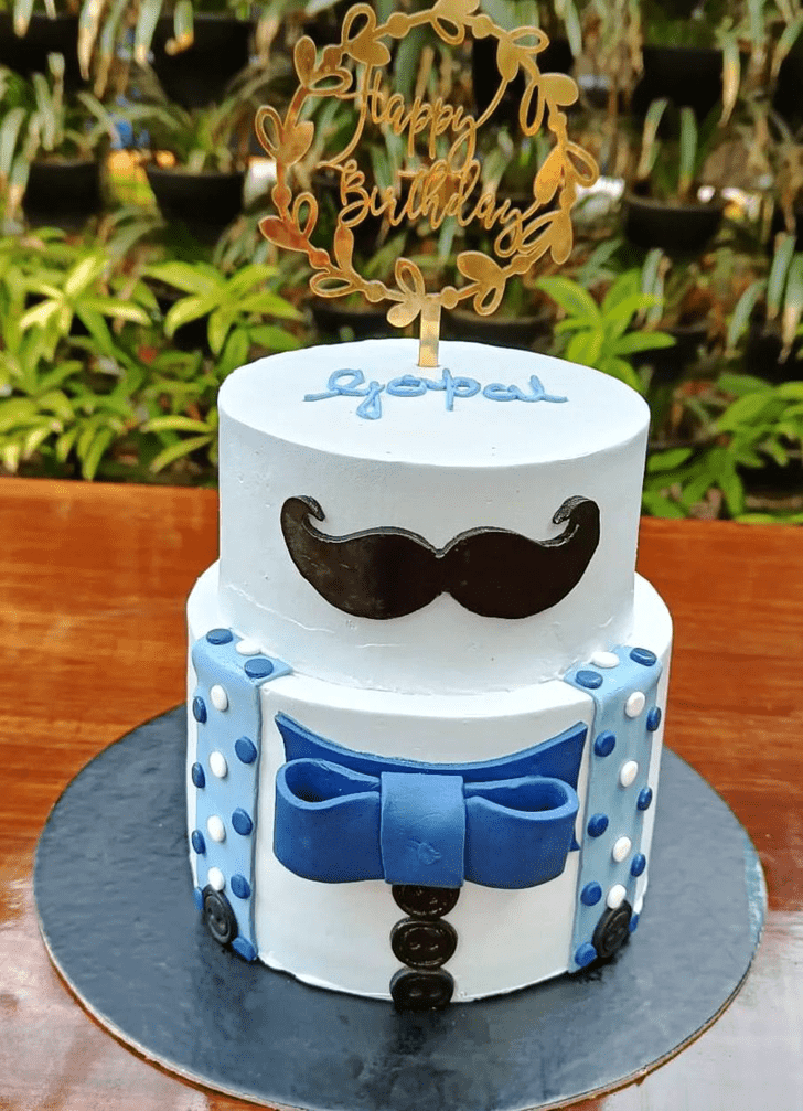Graceful Moustache Cake