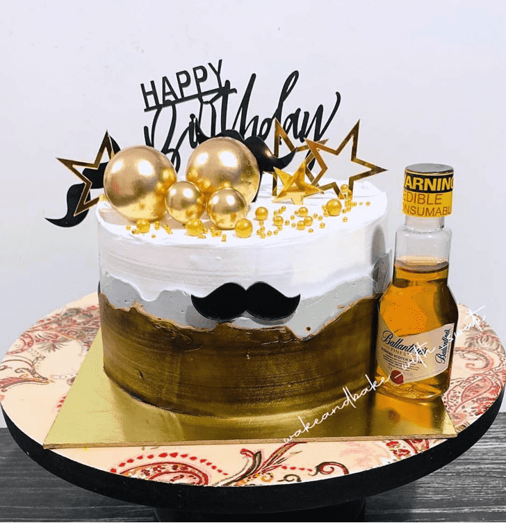 Mesmeric Moustache Cake