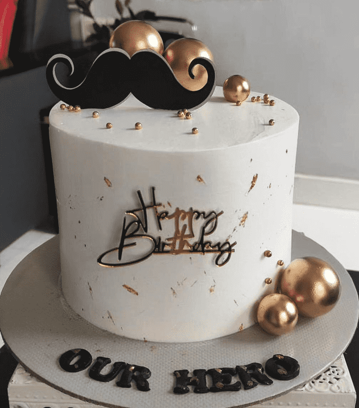 Resplendent Moustache Cake