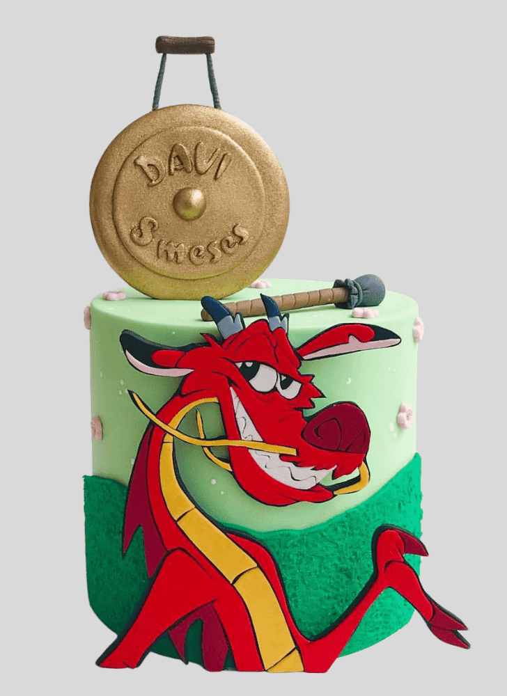 Adorable Mushu Cake