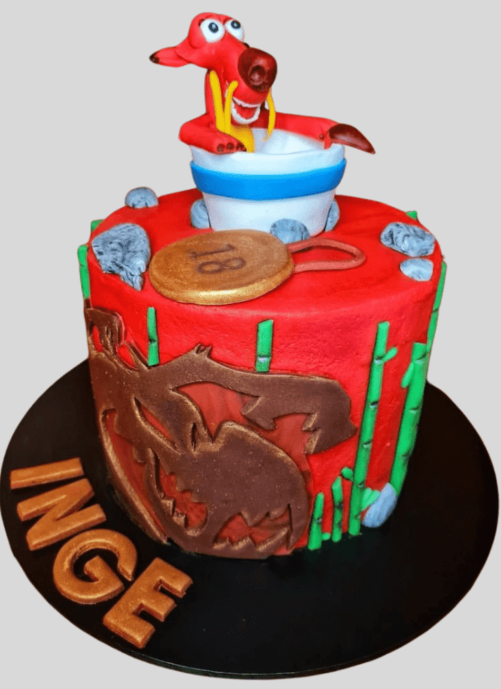 Angelic Mushu Cake