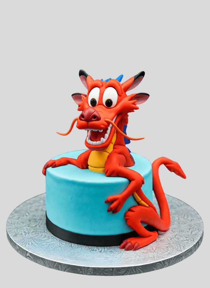 Lovely Mushu Cake Design