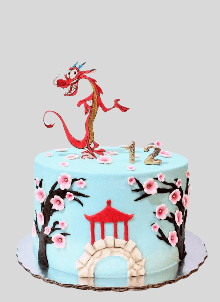 Pleasing Mushu Cake