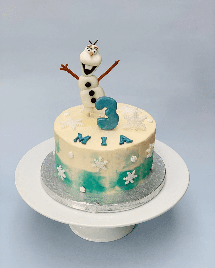 Admirable Olaf Cake Design